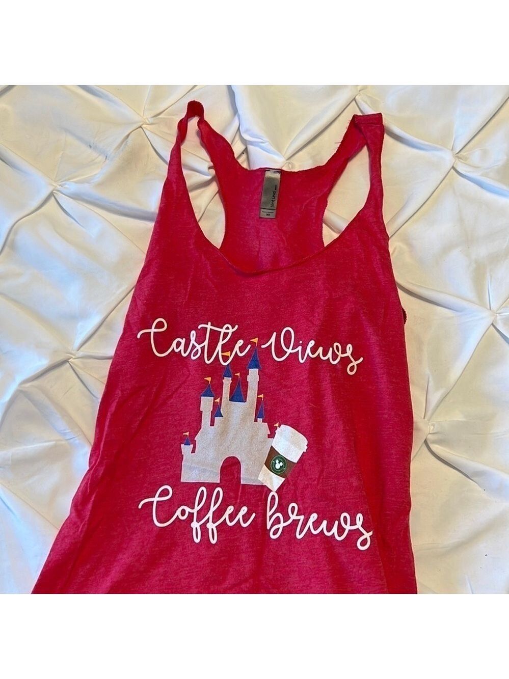 💥4 for $25💥 Next Level "Castle Views / Coffee Brews" tank top